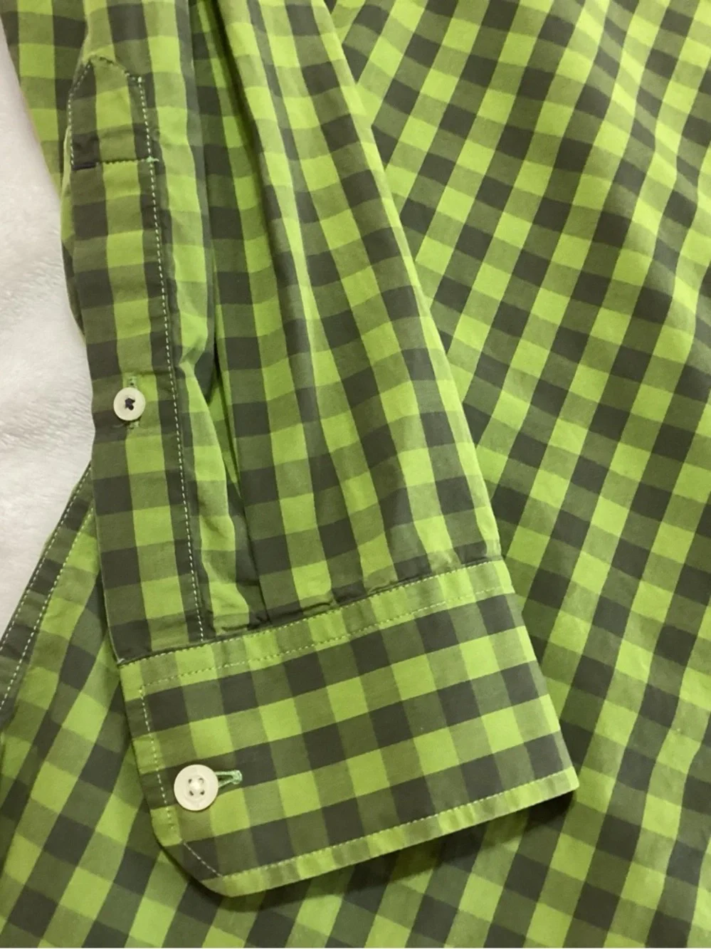 Men’s Banana Republic Soft Wash Slim Fit Check Button-Down Shirt S Casual